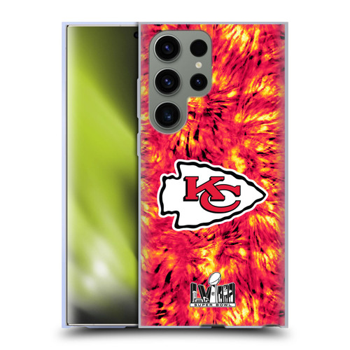 NFL 2024 Super Bowl LVIII Champions Kansas City Chiefs Tie Dye Soft Gel Case for Samsung Galaxy S23 Ultra 5G