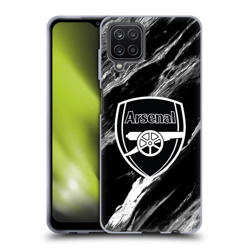 Arsenal FC Crest Patterns Marble Soft Gel Case for Samsung Galaxy A12 (2020)