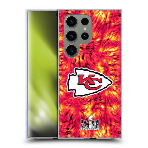 NFL 2024 Super Bowl LVIII Champions Kansas City Chiefs Tie Dye Soft Gel Case for Samsung Galaxy S24 Ultra 5G