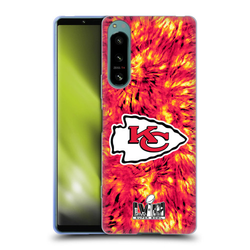 NFL 2024 Super Bowl LVIII Champions Kansas City Chiefs Tie Dye Soft Gel Case for Sony Xperia 5 IV