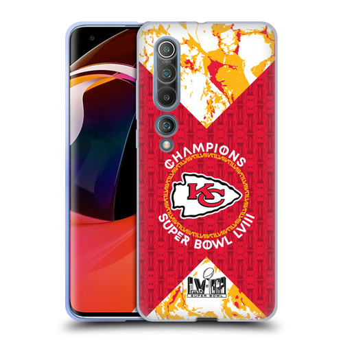 NFL 2024 Super Bowl LVIII Champions Kansas City Chiefs Patterns Soft Gel Case for Xiaomi Mi 10 5G / Mi 10 Pro 5G