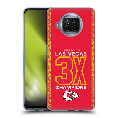 NFL 2024 Super Bowl LVIII Champions Kansas City Chiefs 3x Champ Soft Gel Case for Xiaomi Mi 10T Lite 5G