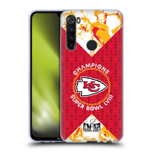 NFL 2024 Super Bowl LVIII Champions Kansas City Chiefs Patterns Soft Gel Case for Xiaomi Redmi Note 8T