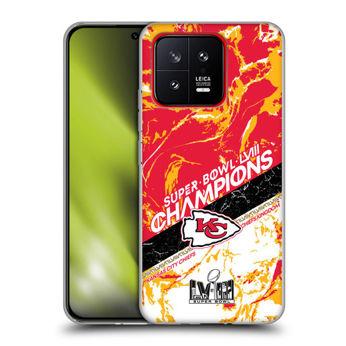 NFL 2024 Super Bowl LVIII Champions Kansas City Chiefs Marble Soft Gel Case for Xiaomi 13 5G
