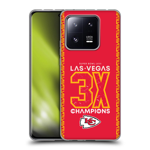 NFL 2024 Super Bowl LVIII Champions Kansas City Chiefs 3x Champ Soft Gel Case for Xiaomi 13 Pro 5G
