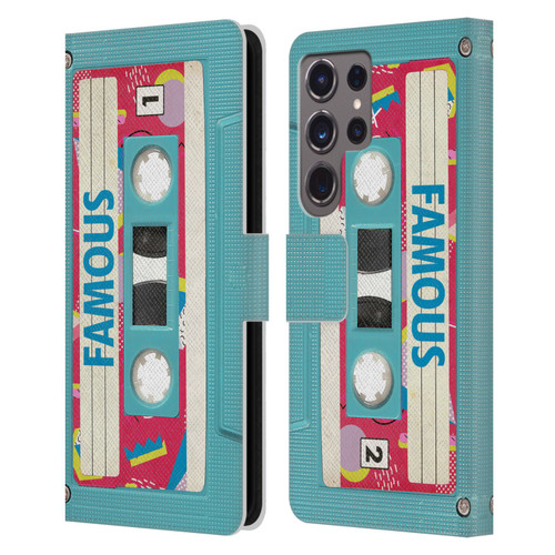 BROS Vintage Cassette Tapes When Will I Be Famous Leather Book Wallet Case Cover For Samsung Galaxy S24 Ultra 5G