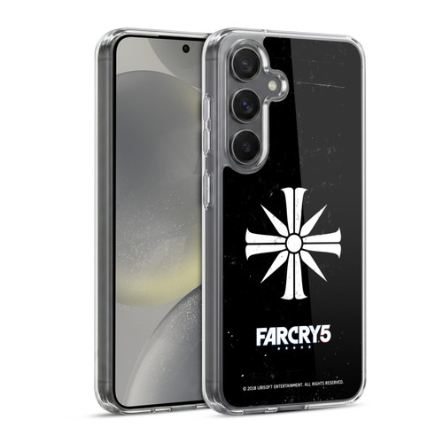 Far Cry 5 Key Art And Logo Distressed Look Cult Emblem Soft Gel Case for Samsung Galaxy S24 5G & MagSafe