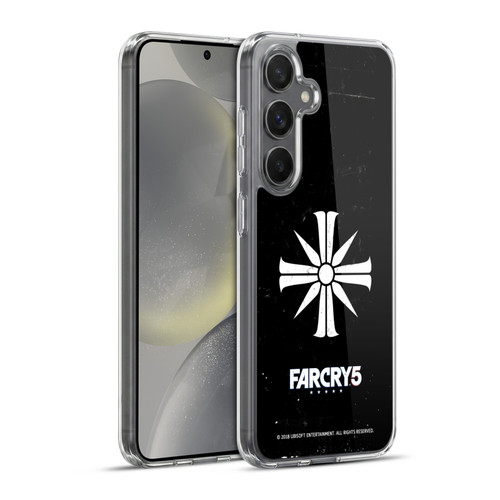 Far Cry 5 Key Art And Logo Distressed Look Cult Emblem Soft Gel Case for Samsung Galaxy S24+ 5G & MagSafe