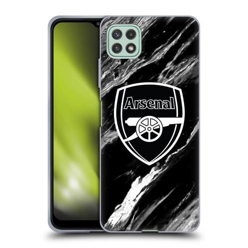 Arsenal FC Crest Patterns Marble Soft Gel Case for Samsung Galaxy A22 5G / F42 5G (2021)