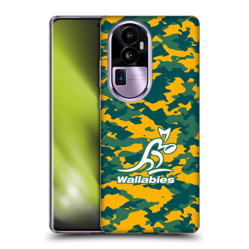 Australia National Rugby Union Team Crest Camouflage Soft Gel Case for OPPO Reno10 Pro+