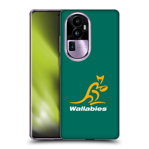 Australia National Rugby Union Team Crest Plain Green Soft Gel Case for OPPO Reno10 Pro+