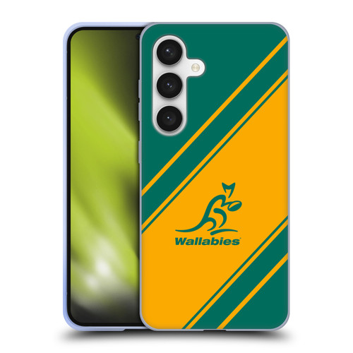Australia National Rugby Union Team Crest Stripes Soft Gel Case for Samsung Galaxy S24 5G