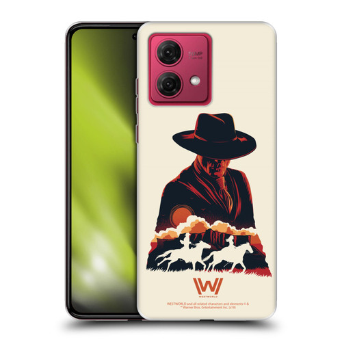 Westworld Graphics Man In Black Soft Gel Case for Motorola Moto G84 5G