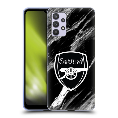 Arsenal FC Crest Patterns Marble Soft Gel Case for Samsung Galaxy A32 5G / M32 5G (2021)