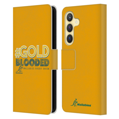 Australia National Rugby Union Team Wallabies Goldblooded Leather Book Wallet Case Cover For Samsung Galaxy S24 5G