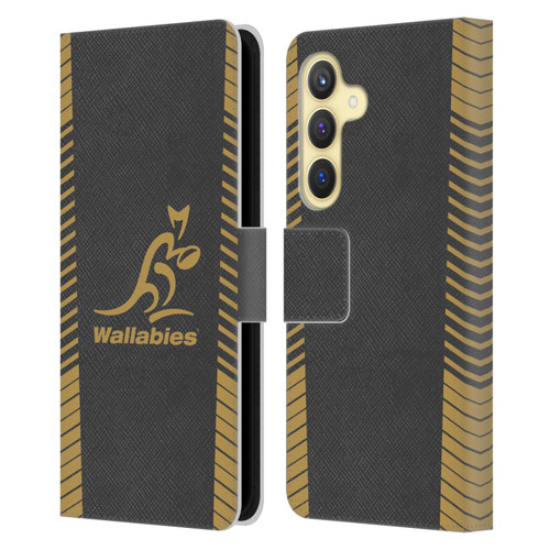 Australia National Rugby Union Team Wallabies Replica Grey Leather Book Wallet Case Cover For Samsung Galaxy S24 5G