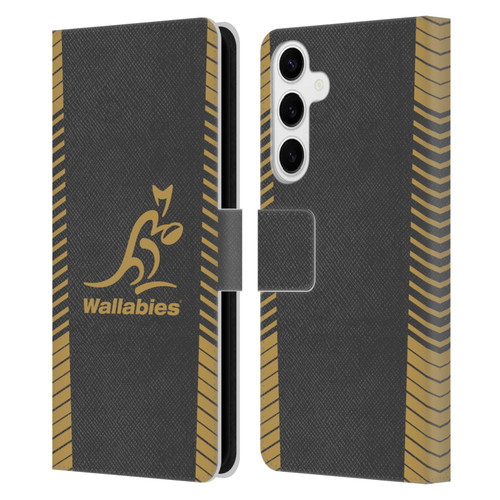 Australia National Rugby Union Team Wallabies Replica Grey Leather Book Wallet Case Cover For Samsung Galaxy S24+ 5G