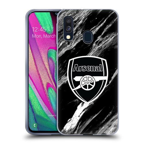 Arsenal FC Crest Patterns Marble Soft Gel Case for Samsung Galaxy A40 (2019)