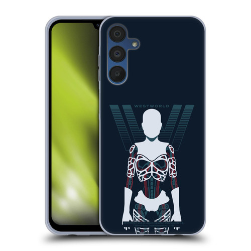 Westworld Graphics Human Host Soft Gel Case for Samsung Galaxy A15