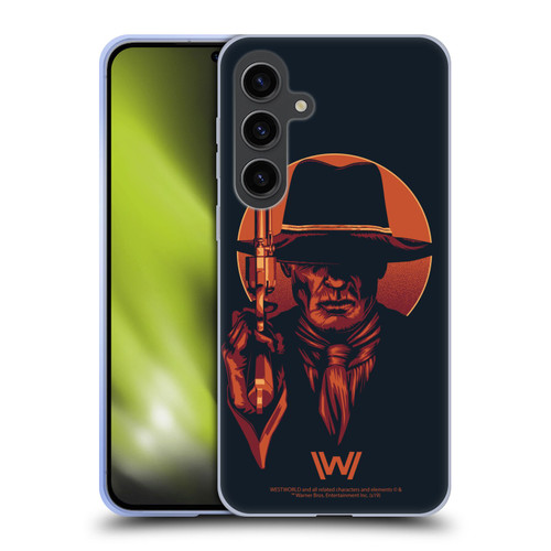 Westworld Graphics Man In Black 2 Soft Gel Case for Samsung Galaxy S24+ 5G