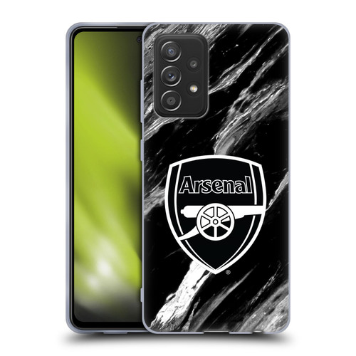 Arsenal FC Crest Patterns Marble Soft Gel Case for Samsung Galaxy A52 / A52s / 5G (2021)