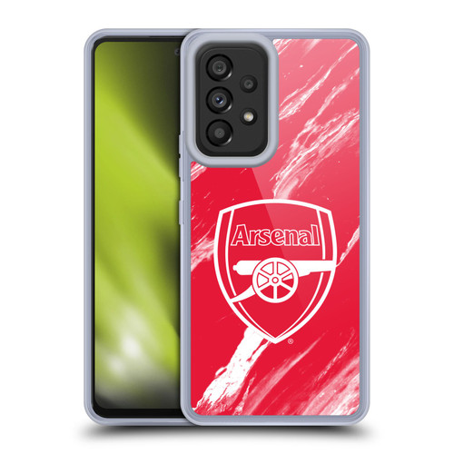 Arsenal FC Crest Patterns Red Marble Soft Gel Case for Samsung Galaxy A53 5G (2022)