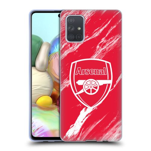 Arsenal FC Crest Patterns Red Marble Soft Gel Case for Samsung Galaxy A71 (2019)