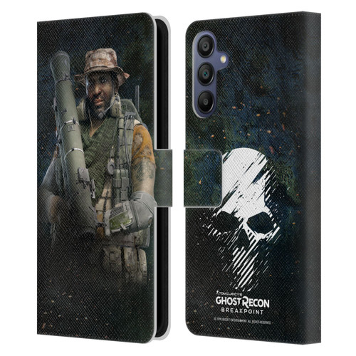 Tom Clancy's Ghost Recon Breakpoint Character Art Fixit Leather Book Wallet Case Cover For Samsung Galaxy A15