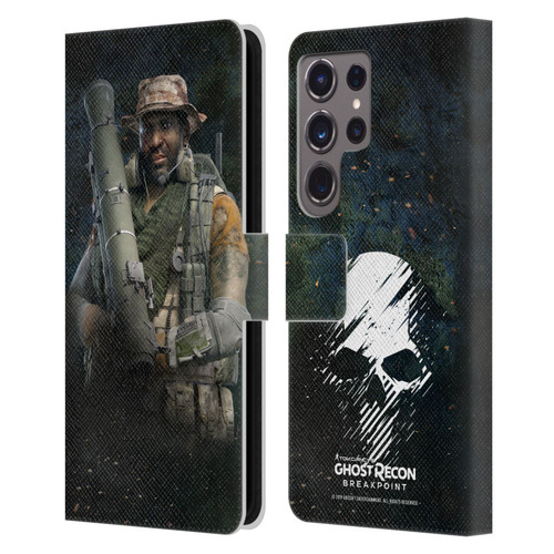 Tom Clancy's Ghost Recon Breakpoint Character Art Fixit Leather Book Wallet Case Cover For Samsung Galaxy S24 Ultra 5G