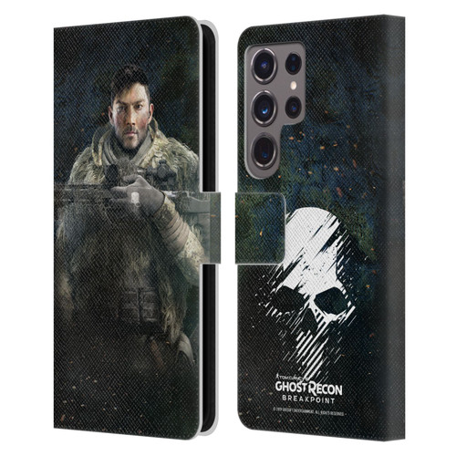 Tom Clancy's Ghost Recon Breakpoint Character Art Vasily Leather Book Wallet Case Cover For Samsung Galaxy S24 Ultra 5G