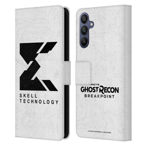 Tom Clancy's Ghost Recon Breakpoint Graphics Skell Technology Logo Leather Book Wallet Case Cover For Samsung Galaxy A15