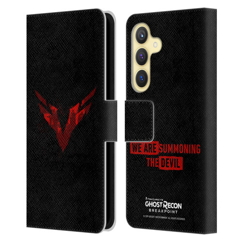 Tom Clancy's Ghost Recon Breakpoint Graphics Wolves Logo Leather Book Wallet Case Cover For Samsung Galaxy S24 5G