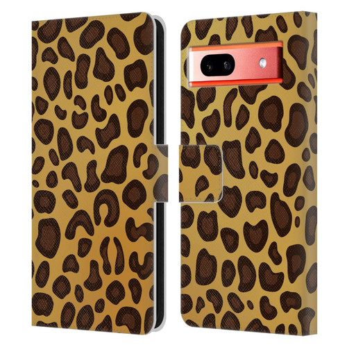 Haroulita Animal Prints Leopard Leather Book Wallet Case Cover For Google Pixel 7a