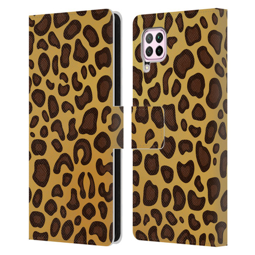 Haroulita Animal Prints Leopard Leather Book Wallet Case Cover For Huawei Nova 6 SE / P40 Lite