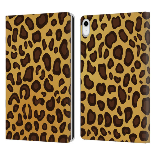 Haroulita Animal Prints Leopard Leather Book Wallet Case Cover For Apple iPad 10.9 (2022)