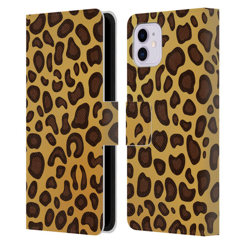 Haroulita Animal Prints Leopard Leather Book Wallet Case Cover For Apple iPhone 11