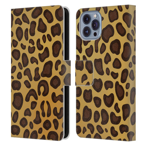 Haroulita Animal Prints Leopard Leather Book Wallet Case Cover For Apple iPhone 14
