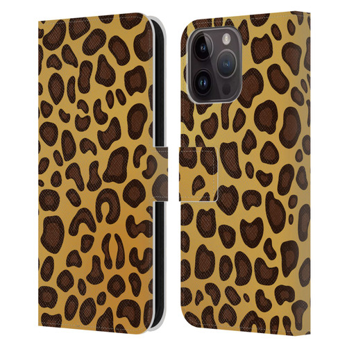 Haroulita Animal Prints Leopard Leather Book Wallet Case Cover For Apple iPhone 15 Pro Max