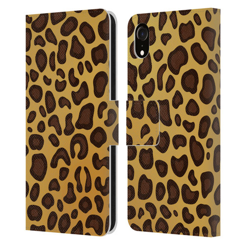 Haroulita Animal Prints Leopard Leather Book Wallet Case Cover For Apple iPhone XR