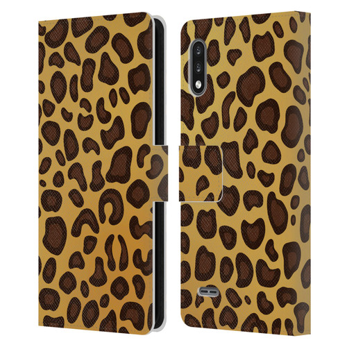 Haroulita Animal Prints Leopard Leather Book Wallet Case Cover For LG K22