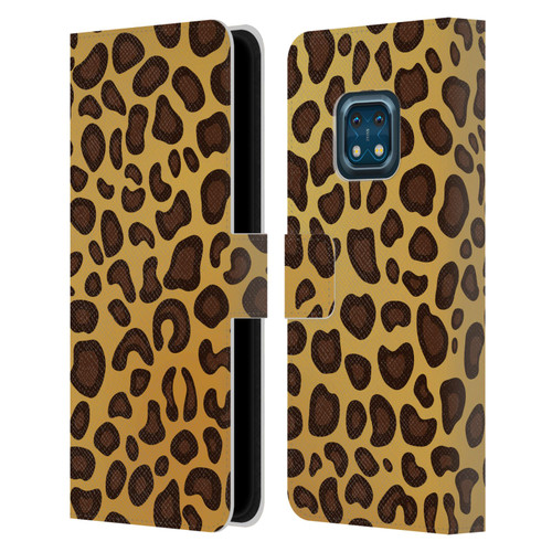 Haroulita Animal Prints Leopard Leather Book Wallet Case Cover For Nokia XR20