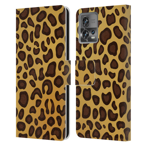 Haroulita Animal Prints Leopard Leather Book Wallet Case Cover For Motorola Moto Edge 30 Fusion