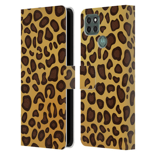 Haroulita Animal Prints Leopard Leather Book Wallet Case Cover For Motorola Moto G9 Power
