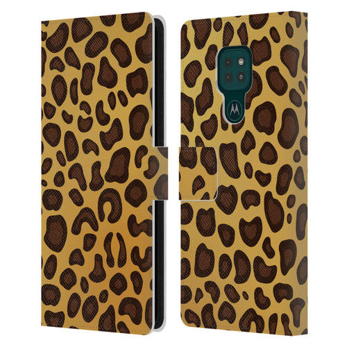 Haroulita Animal Prints Leopard Leather Book Wallet Case Cover For Motorola Moto G9 Play