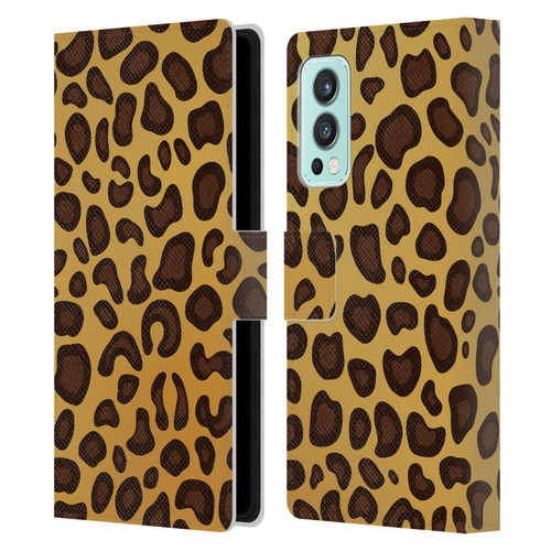 Haroulita Animal Prints Leopard Leather Book Wallet Case Cover For OnePlus Nord 2 5G