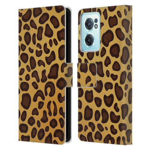 Haroulita Animal Prints Leopard Leather Book Wallet Case Cover For OnePlus Nord CE 2 5G