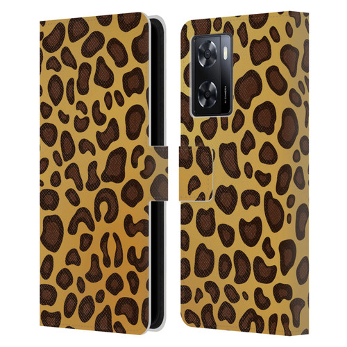 Haroulita Animal Prints Leopard Leather Book Wallet Case Cover For OPPO A57s