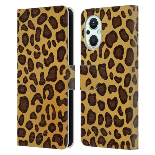 Haroulita Animal Prints Leopard Leather Book Wallet Case Cover For OPPO Reno8 Lite