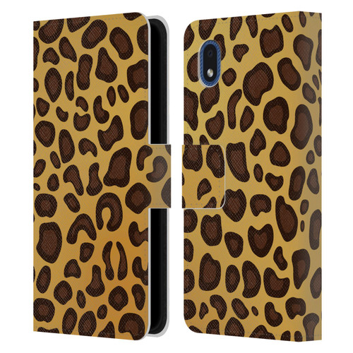 Haroulita Animal Prints Leopard Leather Book Wallet Case Cover For Samsung Galaxy A01 Core (2020)