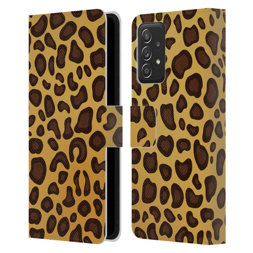 Haroulita Animal Prints Leopard Leather Book Wallet Case Cover For Samsung Galaxy A52 / A52s / 5G (2021)